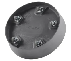 Ecopots Blumentopf Untersetzer - Kunststoff-Untersetzer Amsterdam, rund, mit Rollen Grau