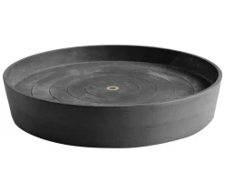 Ecopots Blumentopf Untersetzer - Kunststoff-Untersetzer Amsterdam, rund, mit Rollen Dunkelgrau