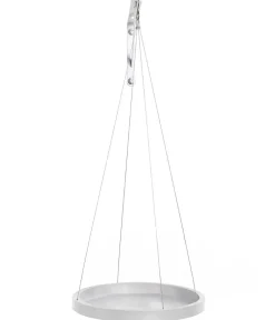 Ecopots Kunststoff-Untersetzer hängend, rund, ca. Ø36/H3 cm Weiß Discount