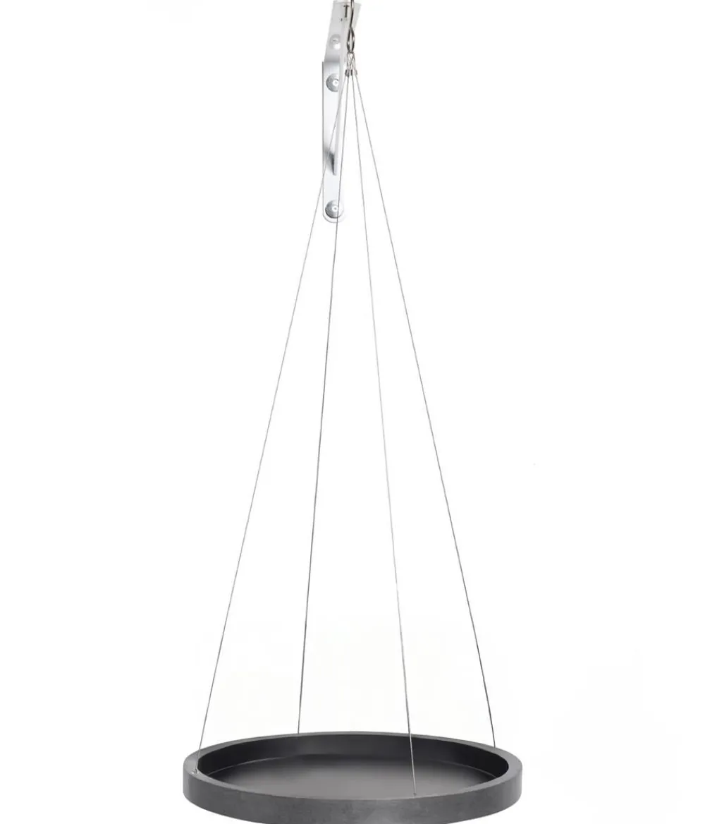 Ecopots Blumentopf Untersetzer|Blumenampeln & -Schalen - Kunststoff-Untersetzer hängend, rund, ca. Ø36/H3 cm Grau