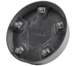 Ecopots Kunststoff-Untersetzer Oslo, rund, mit Rollen Grau Discount