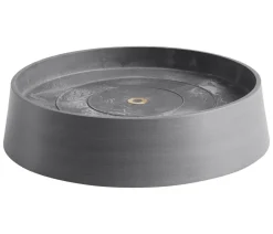 Ecopots Kunststoff-Untersetzer Oslo, rund, mit Rollen Grau Discount