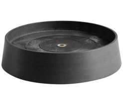 Ecopots Kunststoff-Untersetzer Oslo, rund, mit Rollen Dunkelgrau