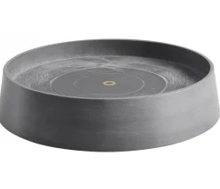 Ecopots Rolluntersetzer|Blumentopf Untersetzer - Kunststoff-Untersetzer Oslo, rund, mit Rollen Grau