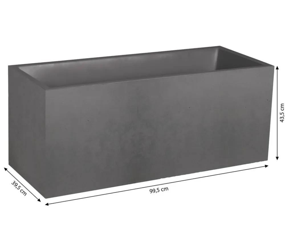 EDA Pflanzkübel & Blumenkästen > Kunststoff-Kasten Basalt, , rechteckig, ca. B99,5/H43,5/T39,5 cm