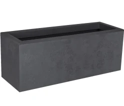 EDA Kunststoff-Pflanzkasten Basalt Up, rechteckig, Anthrazit Sale