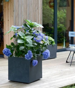 EDA Kunststoff-Pflanztopf Basalt Up, , Anthrazit Outlet