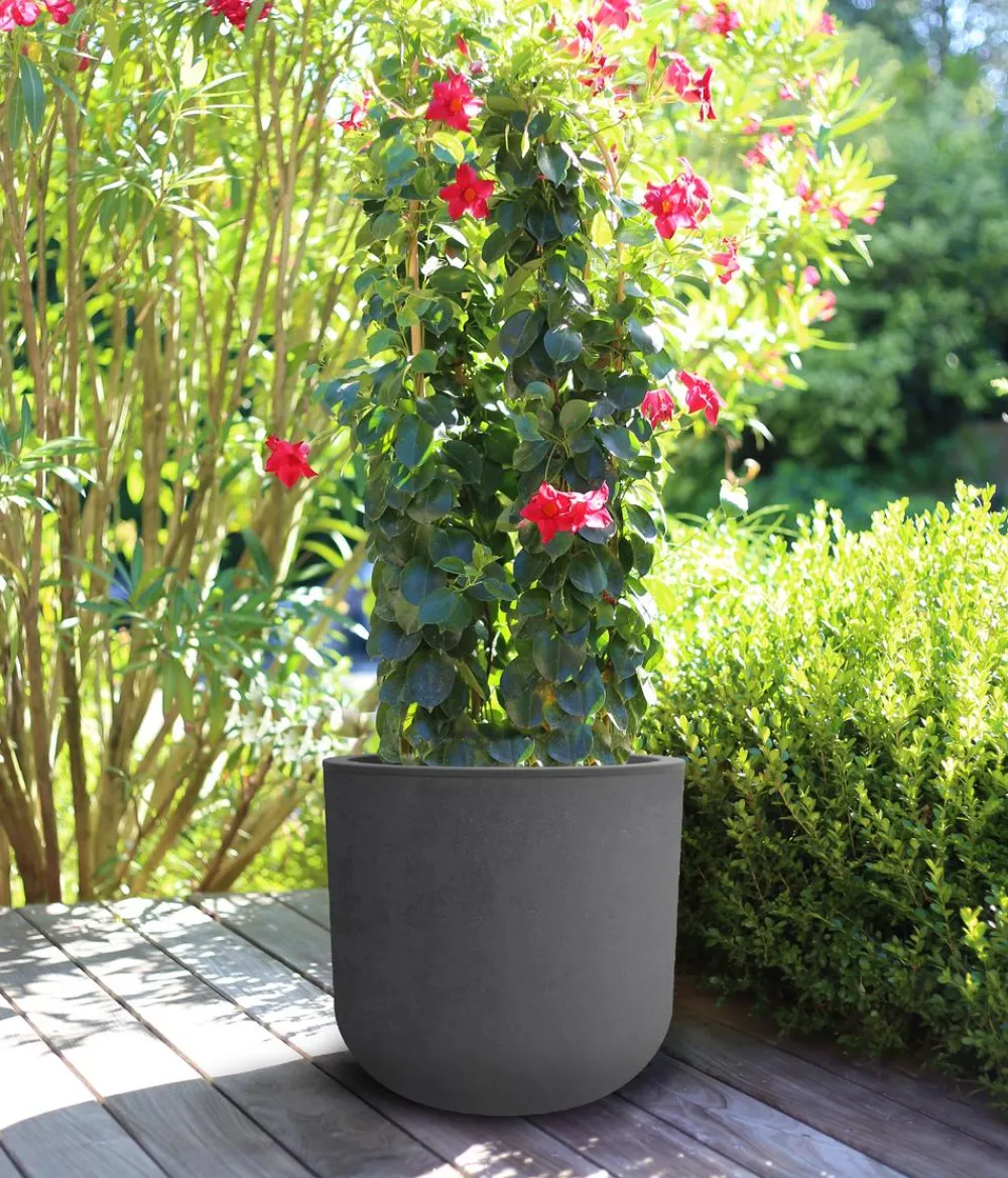 EDA Kunststoff-Topf Basalt Up, rund Anthrazit Hot