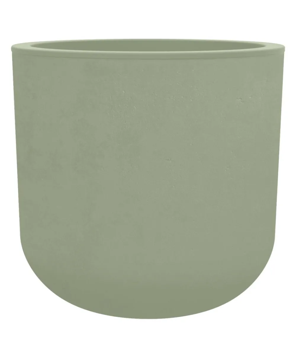 EDA Pflanzkübel & Blumenkästen - Kunststoff-Topf Basalt Up, rund Grün