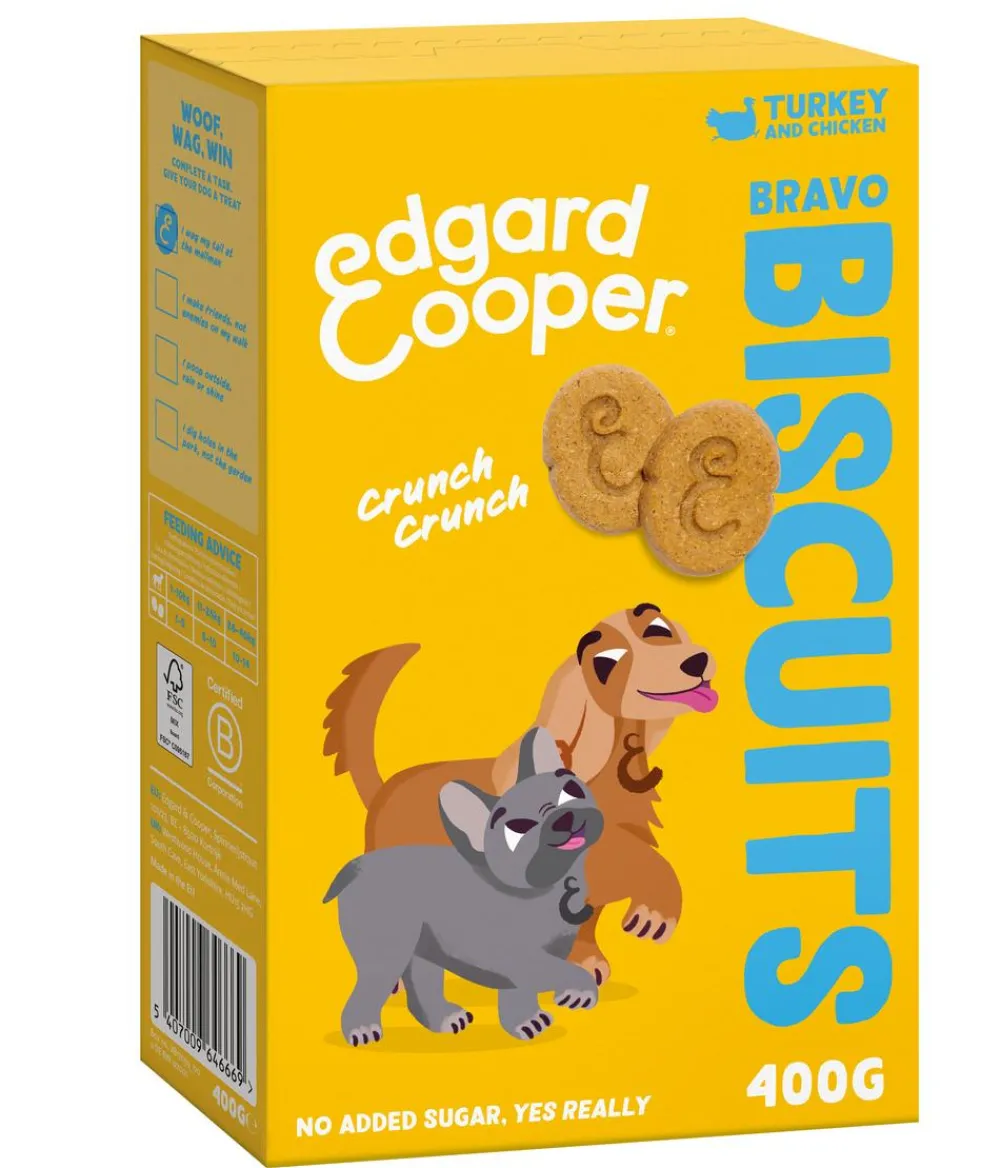 Edgard & Cooper® Hundeleckerlies - Edgard & Cooper Hundesnack Bravo Biscuits Getreidefrei, 400 g