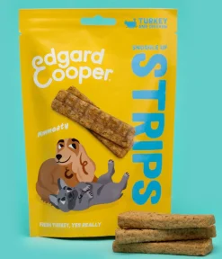 Edgard & Cooper® Hundeleckerlies - Edgard & Cooper Hundesnack Snuggle Up Strips, 11 x 75 g
