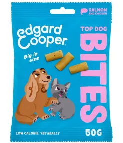 Edgard & Cooper® Hundeleckerlies > Edgard & Cooper Hundesnack Top Dog Bites, Big, Lachs & Huhn, 15 x 50 g