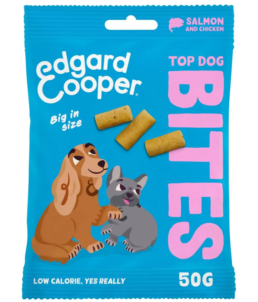 Edgard & Cooper® Hundeleckerlies > Edgard & Cooper Hundesnack Top Dog Bites, Big, Lachs & Huhn, 15 x 50 g