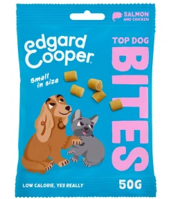 Edgard & Cooper® Hundeleckerlies - Edgard & Cooper Hundesnack Top Dog Bites, Small, Lachs & Huhn, 15 x 50 g
