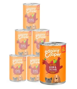 Edgard & Cooper® Nassfutter Hund > Edgard & Cooper Nassfutter für Hunde, Saftiges Huhn & Truthahn Adult, 6 x 400 g