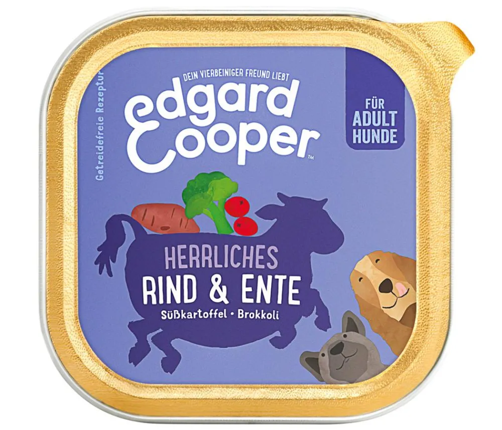 Edgard & Cooper® Edgard & Cooper Nassfutter für Hunde, Herrliches Rind & Ente Adult, 11 x 150 g Online
