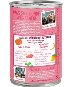 Edgard & Cooper® Edgard & Cooper Nassfutter für Hunde, Fabelhafte Ente & Huhn, Junior, 6 x 400 g New