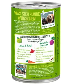 Edgard & Cooper® Nassfutter Hund - Edgard & Cooper Nassfutter für Hunde, Unwiderstehliches Lamm & Rind Adult, 6 x 400 g