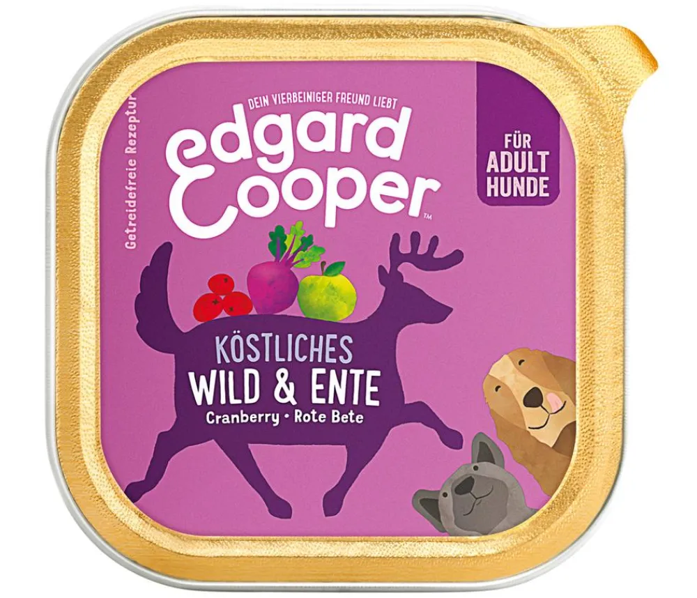 Edgard & Cooper® Nassfutter Hund - Edgard & Cooper Nassfutter für Hunde, Köstliches Wild & Ente Adult, 11 x 150 g