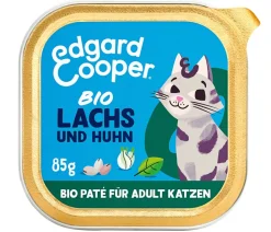 Edgard & Cooper® Edgard & Cooper Nassfutter für Katzen Bio Lachs & Hund Paté Adult, 16 x 85 g New