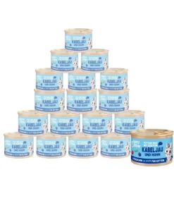 Edgard & Cooper® Nassfutter Katze > Edgard & Cooper Nassfutter für Katzen Kabeljau & Freilaufhuhn Stückchen in Soße, Kitten, 18 x 85 g