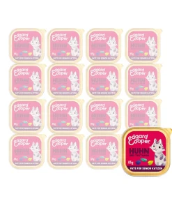 Edgard & Cooper® Edgard & Cooper Nassfutter für Katzen Freilaufhuhn & Freilauftruthahn Paté, Senior, 16 x 85 g Hot