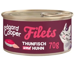 Edgard & Cooper® Edgard & Cooper Nassfutter für Katzen Wildfang-Thunfisch & Freilaufhuhn Filets, 24 x 70 g Online