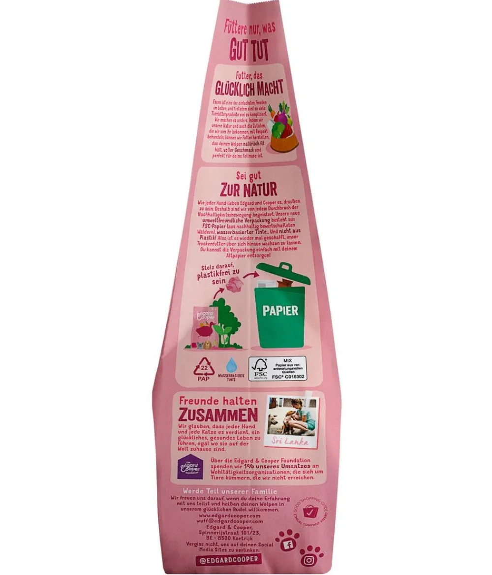 Edgard & Cooper® Edgard & Cooper Tockenfutter für Hunde, Fabelhafte Freilaufente, & -Huhn, Welpen Best