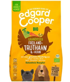 Edgard & Cooper® Trockenfutter Hund - Edgard & Cooper Trockenfutter für Hunde, Bio, Grandioser Freiland-Truthahn & -Huhn Adult