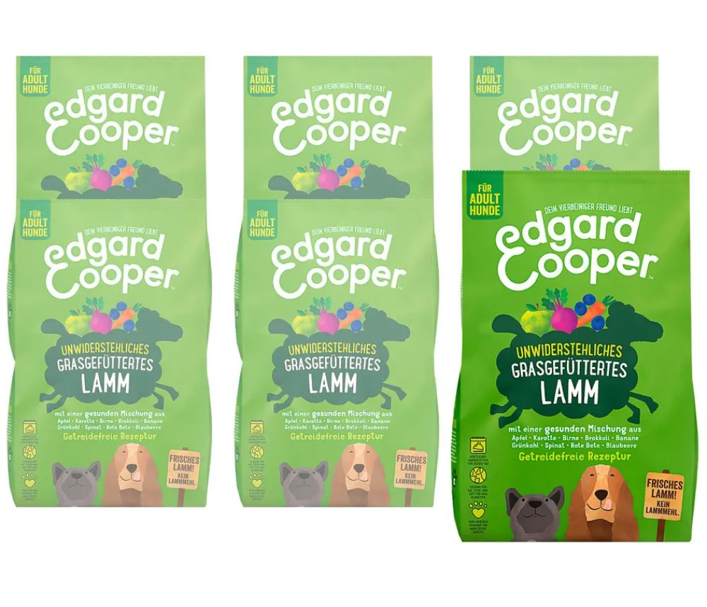 Edgard & Cooper® Trockenfutter Hund - Edgard & Cooper Trockenfutter für Hunde, Unwiderstehliches Grasgefüttertes Lamm Adult