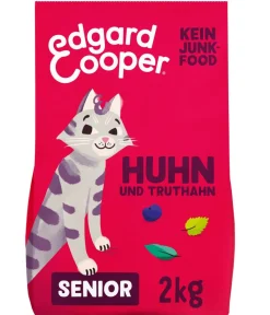 Edgard & Cooper® Trockenfutter Katze - Edgard & Cooper Trockenfutter für Katzen Frisches Freilandhuhn & Freilandtruthahn, Senior, 2 kg
