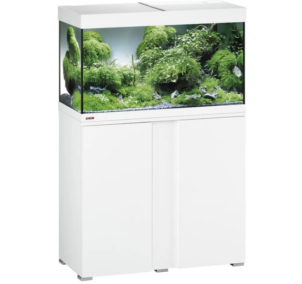 EHEIM Aquarium Kombination VivalineLED 126, ca. B81/H119/T36 cm Weiß