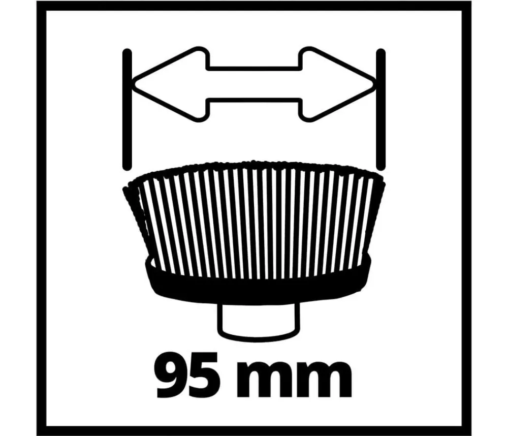 Einhell Gartengeräte - Oberflächenbürste ULTRA 95/25, Messing
