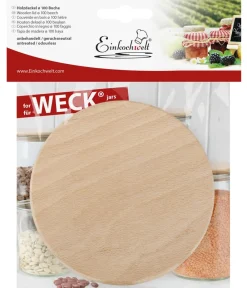 Einkochwelt Einkochautomaten & Zubehör - WECK® Holzdeckel Natur