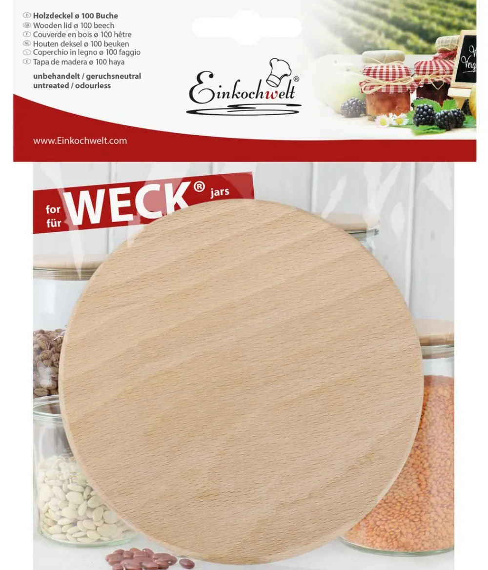 Einkochwelt Einkochautomaten & Zubehör - WECK® Holzdeckel Natur