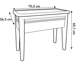 Elho Anzuchttisch XXL, ca. B76/H65/T37 cm Schwarz Sale