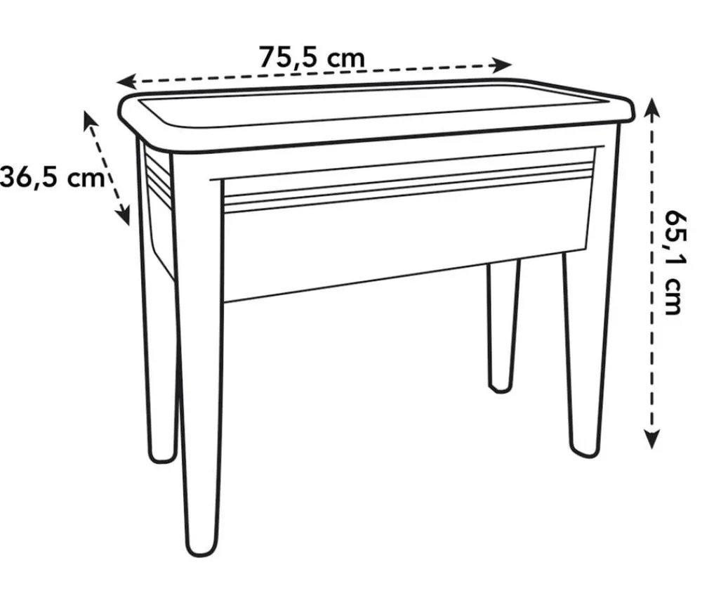 Elho Anzuchttisch XXL, ca. B76/H65/T37 cm Schwarz Sale