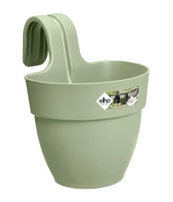Elho Blumenampeln & -Schalen - Kunststoff-Balkonhängetopf Vibia Campana Easy, rund Grün