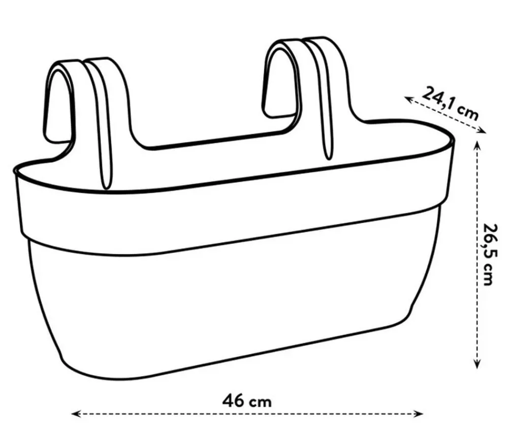 Elho Pflanzkübel & Blumenkästen|Blumenampeln & -Schalen - Kunststoff-Balkonhängetopf Vibia Campana Easy, länglich Hellgrün