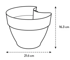 Elho Pflanzkübel & Blumenkästen > Kunststoff-Fallrohrtopf Vibia Campana, rund, ca. Ø19/H16 cm