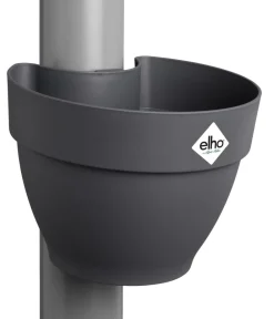 Elho Kunststoff-Fallrohrtopf Vibia Campana, rund, ca. Ø19/H16 cm Anthrazit Clearance