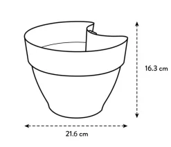 Elho Kunststoff-Fallrohrtopf Vibia Campana, rund, ca. Ø19/H16 cm Anthrazit Clearance