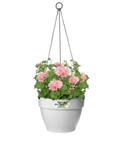 Elho Kunststoff-Hängeampel Vibia Campana, rund, ca. Ø26/H26 cm Hellgrau Online