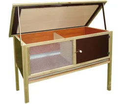 Elmato® Kaninchenstall & Hasenstall > Kaninchenstall Iso-Holzheim, ca. B132/H102/T70 cm