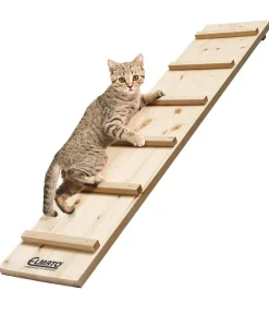 Elmato® Mehr Katzenzubehör - Katzentreppe, 100 cm Natur