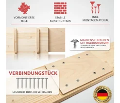 Elmato® Katzentreppe, 100 cm inkl. Verbindungsstück Natur Clearance