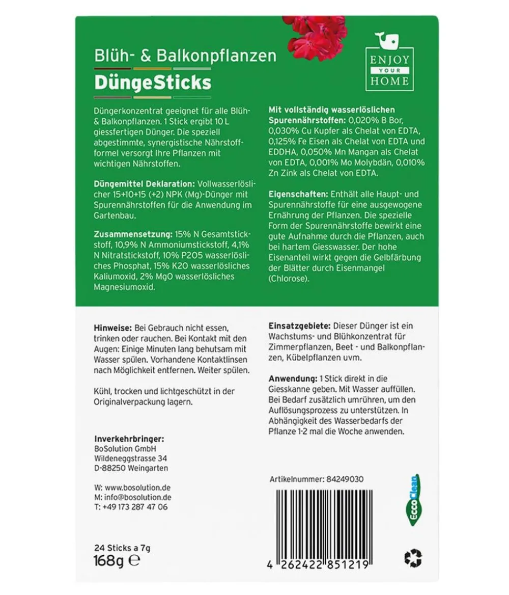 Enjoy your Home Balkon- & Blühpflanzen DüngeSticks, 24 Stk. Discount
