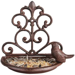 Esschert Design Mehr Gartendekoration|Vogeltränken > Gusseisen-Wandfutterschale