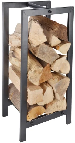 Esschert Design Kaminholzregale - Holzlagerturm Schwarz