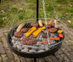 Esschert Design Feuerschalen|Holzkohlegrills - Esschert Grill-Feuerschale inkl. Dreibein, ca. B67,5/H157/T77 cm Schwarz